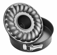 Zenker Springform with Flat and Tube Base - Black Metallic
