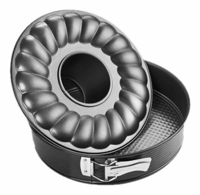 Zenker Springform mit Flach- und Rohrboden – Schwarzmetallic