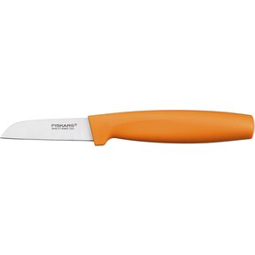 Fiskars Couteau à Éplucher Avec Couvercle Orange - 19cm