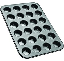 Mini-Muffin Tin for 24 Muffins - Black/Metallic
