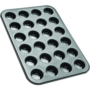 Mini-Muffinform für 24 Muffins – Schwarz/Metallic