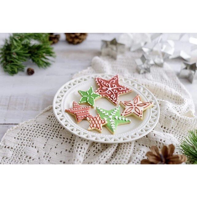 Dr. Oetker Lot de 6 emporte-pièces en forme d'étoile, emporte-pièces pour Noël