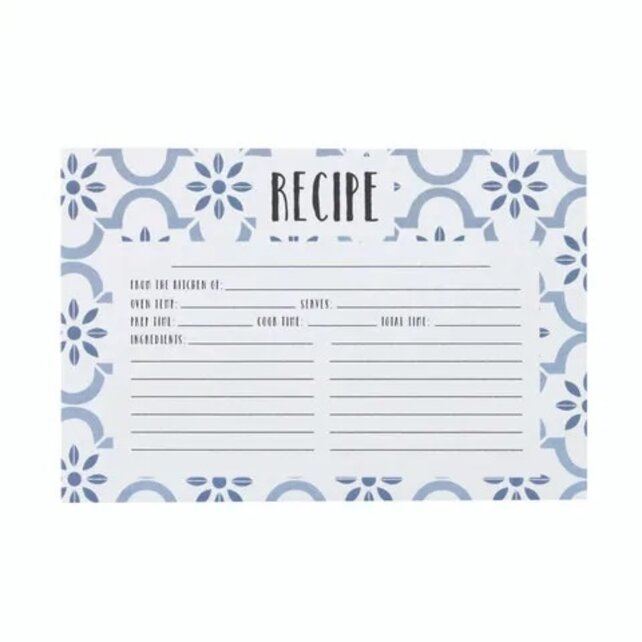 C.R. Gibson Recipe Cards True Blue
