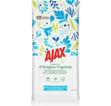 Ajax Anti-Bacterielle Doekjes Badkamer En WC Bio- Afbreekbaar P50