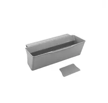Metaltex Sammelbehälter für Küchenabfälle, Grau - 35x16x13 cm