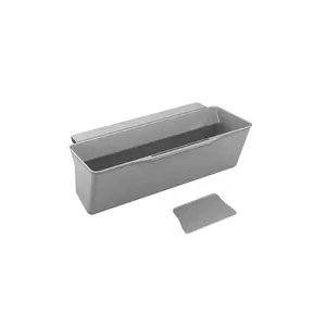 Poubelle de collecte pour déchets de cuisine, gris - 35x16x13 cm