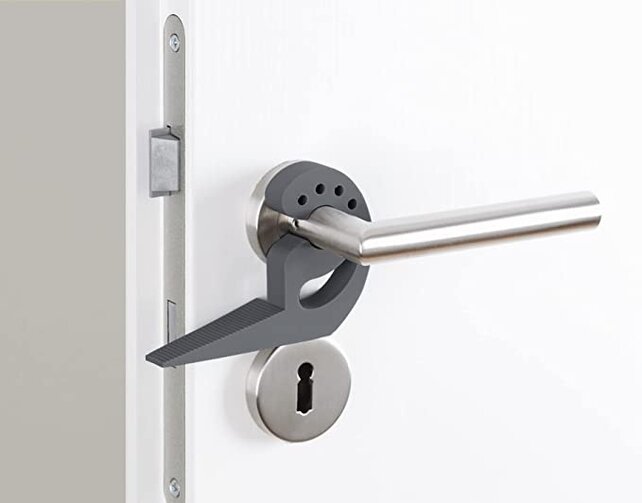 WENKO Butée de porte et Butée de fenêtre Multi-STOP® Anthracite - 11,8 x 7,7 x 2,5 cm