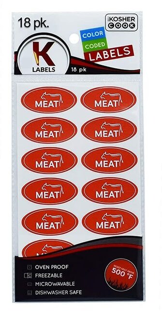 Koscher-Etiketten, 18 Stück – farbcodierte Küchenaufkleber von The Kosher Cook