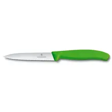 Couteau d'office de cuisine dentelé - Bord pointu - 10 cm