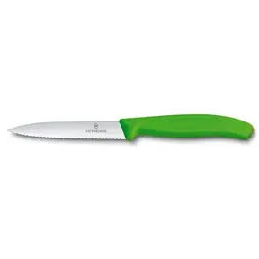 Couteau d'office de cuisine dentelé - Bord pointu - 10 cm