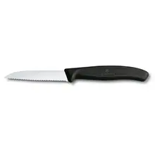 Couteau d'office de cuisine Victorinox dentelé à lame ultra tranchante - Bord pointu - 8 cm