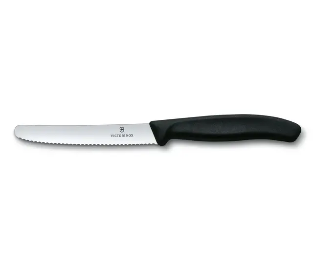 Victorinox Swiss Classic Tomaten- und Tischküchenmesser – gezahnt – runde Kante – 11 cm