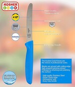 Kosher Cook Mes Gebogen Punt, Rechte Rand - 11,5 cm