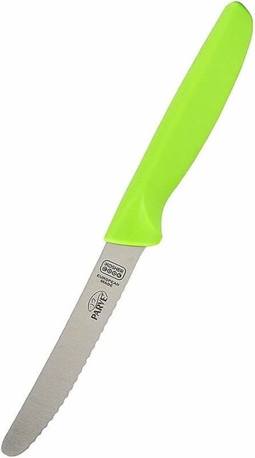 Couteau de cuisine casher - 11,5 cm - Couteau à steak et à légumes - Tranchant comme un rasoir - Rond dentelé