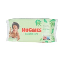 Lingettes pour bébé Huggies Natural Care à l'aloe vera, hypoallergéniques, 56 lingettes