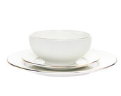 Godinger Gatherings Dinnerware Set Pique Gold 18 Pc Set PROMO