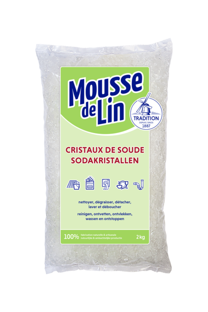 Mousse De Lin Cristaux De Soude 2kg - Nettoie, Dégraisse & Désodorise