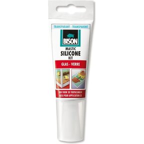 Bison Mastic Silikondichtmittel Glastube – Transparent – ​​60 ml