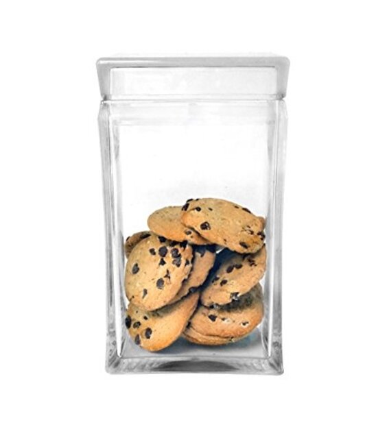 Pot à biscuits en acrylique avec couvercle hermétique - 1480 ml