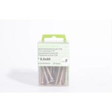 Vis pour Aggloméré Plaqué Zinc Jaune - 6,0x60 - 20pcs