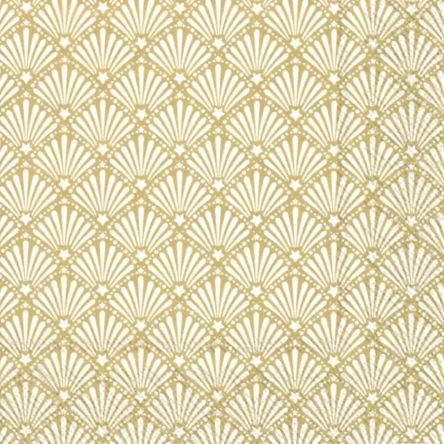 Serviettes IHR 33x33 cm - ROCAILLE or blanc