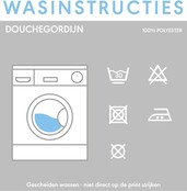 Rideau de Douche Sealskin Blend 180x200 cm - Polyester - Vert / Blanc