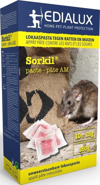 Edialux Sorkil Köderpaste gegen Ratten und Mäuse – 10 x 15 g