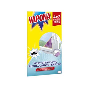 Vapona Fensteraufkleber gegen Fliegen 8 Stück