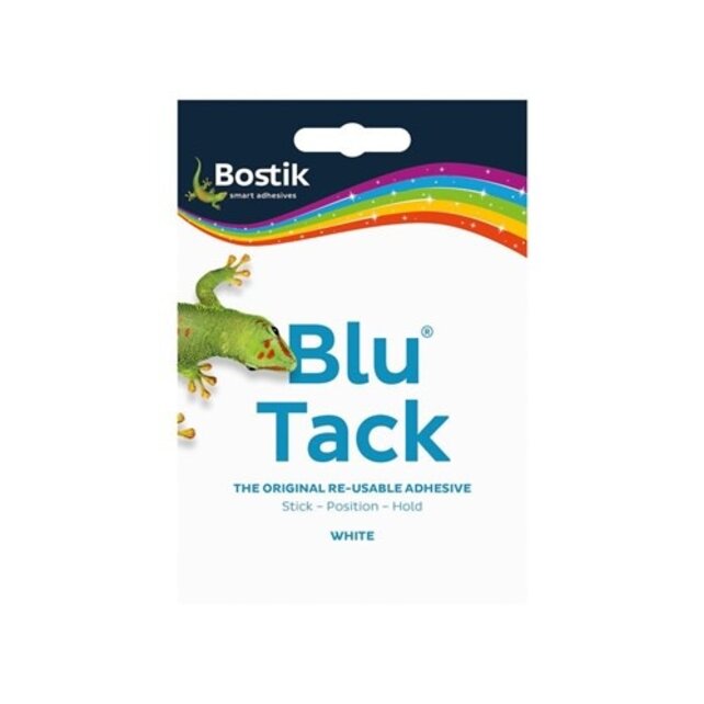 Bostik Blu Tack - Original Reusable Adhesive - Handy Pack 60g - White