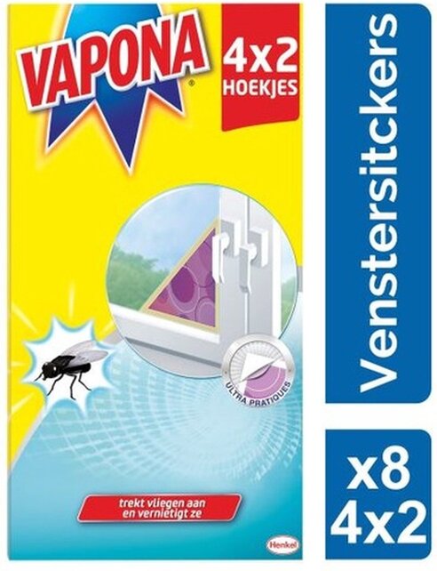 Vapona Anti-Fliegen-Fensteraufkleber 8 (4x2)