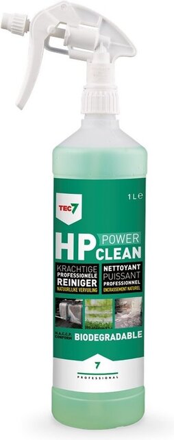 Tec7 HP Power Clean 1L – Nettoyant et Dégraissant Puissant Sans Solvants pour Surfaces, Véhicules et Textiles