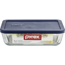 Pyrex-Auflaufform mit Deckel, Klarglas, 6 Tassen – 1,42 l