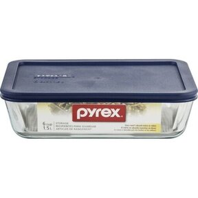 Pyrex-Auflaufform mit Deckel, Klarglas, 6 Tassen – 1,42 l