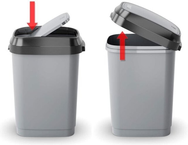 Curver Kis Dual Swing Bin Vuilbak - 25 Liter - 26 x 37 x h47,5 cm