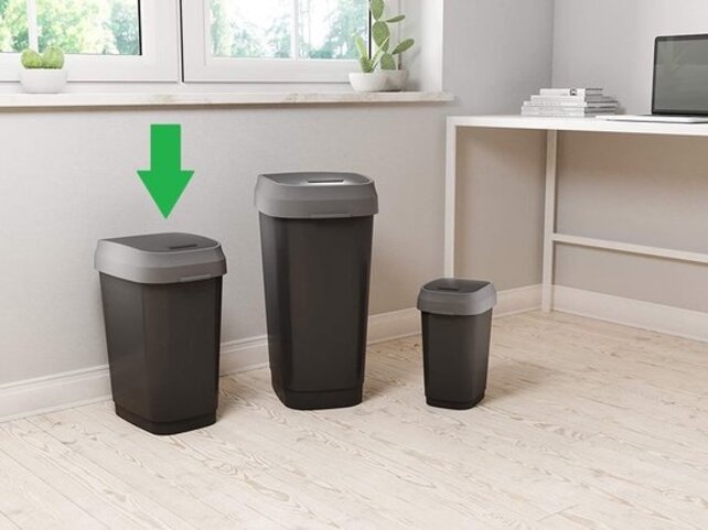 Curver Kis Dual Swing Bin Vuilbak - 25 Liter - 26 x 37 x h47,5 cm