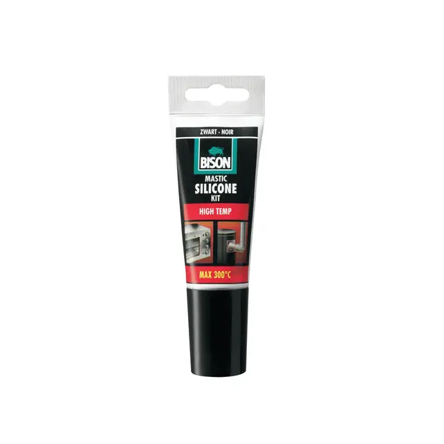 Bison Mastic Silicone Haute Température Noir - 60 ml