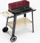 Landmann Grillchef Holzkohlegrill – Campinggrill – Grillwagen mit Rädern und Beistelltisch