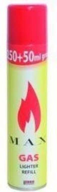 Feuerzeuggas-Nachfüllung – Gas – Nachfüllung 250 ml + 50 ml