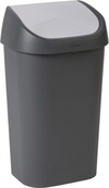 Curver Vuilnisbak Mistral Swing recycled PVC  - Antraciet lichtgrijs  - 50L