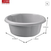 Sunware Water-line Wasbak Rond 9 Ltr Zilver