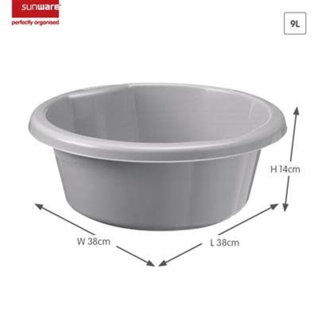 SUNWAREware Water-line Wasbak Rond 9 Ltr Silber