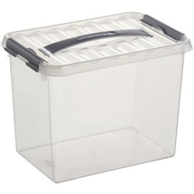 Sunware Q-Line Storage Box 9L Transparant Metallic  - 30,7 x 20 x 22,3 cm