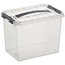 Sunware Sunware Q-Line Boîte de Rangement 9L Transparent Métallisé - 30,7 x 20 x 22,3 cm