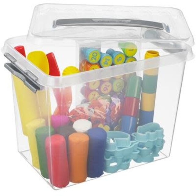 Sunware Q-Line Boîte de Rangement 9L Transparent Métallisé - 30,7 x 20 x 22,3 cm