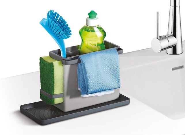 Metaltex Kitchen Helpers Tidy-Tex - Sink Organizer - For soap, sponge, cleaning wipes and brush