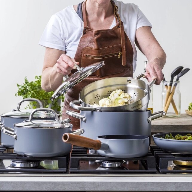 GreenPan Mayflower Pro Pannenset -13-delig - Grijs - Inductie - PFAS-Vrij - PROMO
