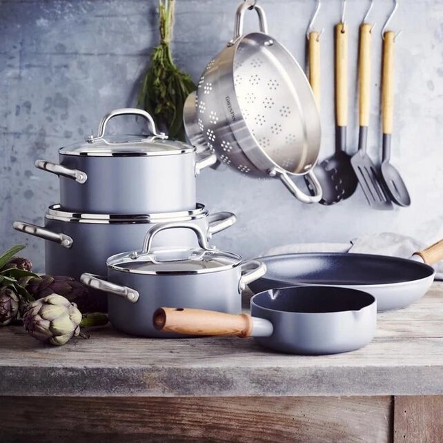 GreenPan Mayflower Pro 13-teiliges Kochgeschirrset – Grau – Induktion – PFAS-frei – PROMO