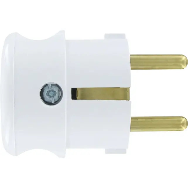 Stecker, weißer seitlicher Eingang