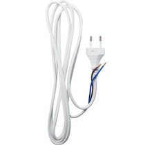White Cord + Plug  2M White