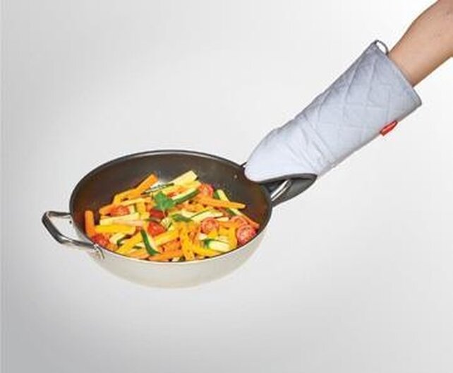 Metaltex Oven Mitt Non-slip 30 cm - Cotton & Rubber - Grey & Black